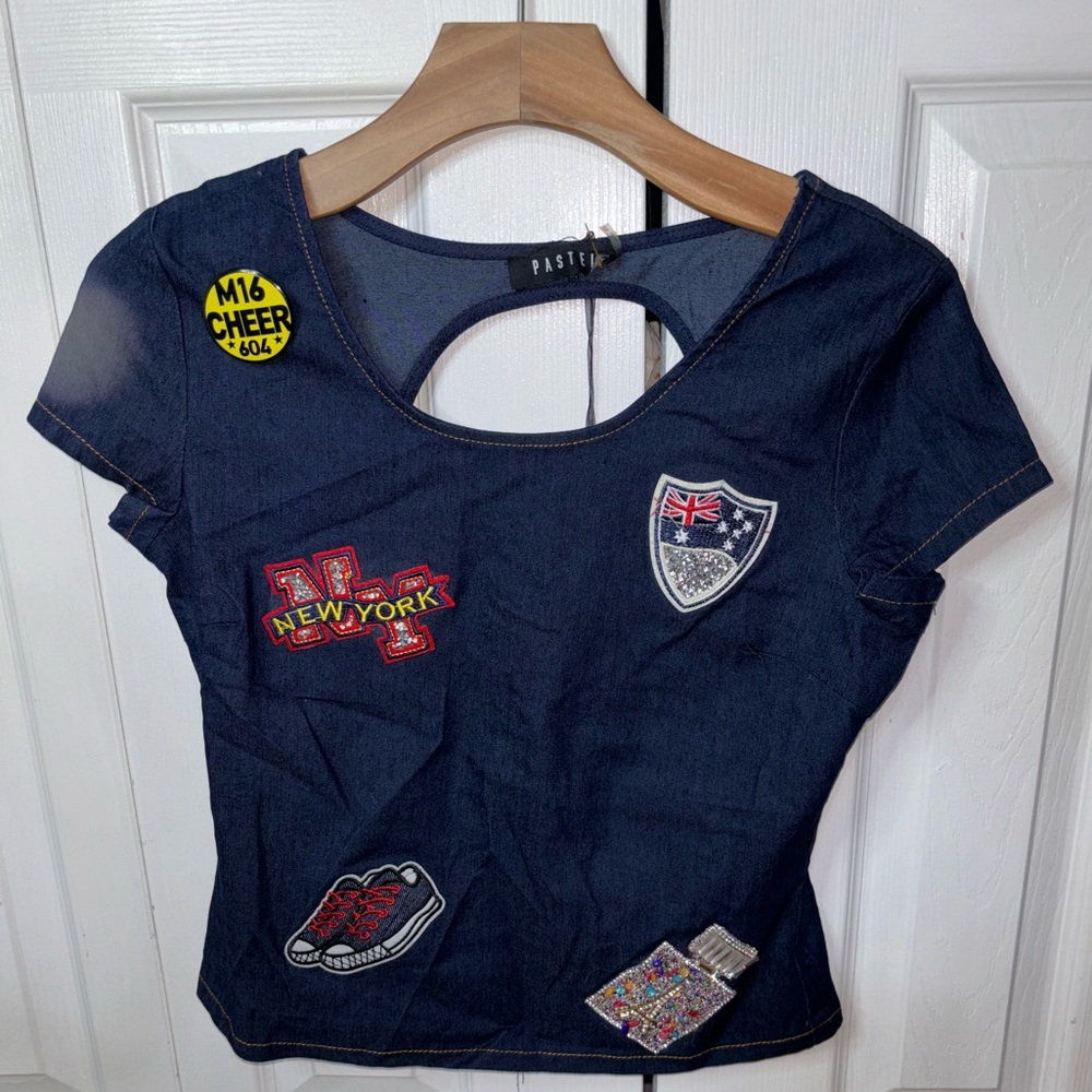NWT denim top